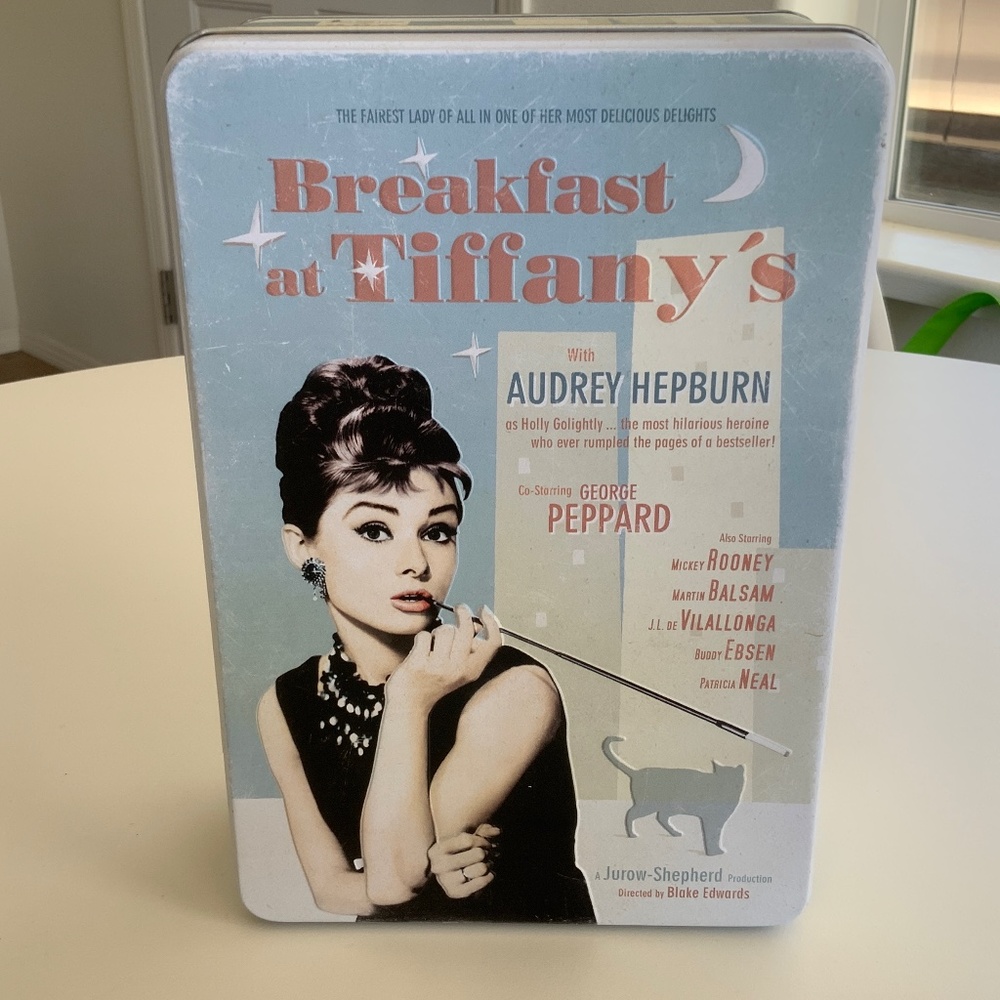 AUDREY HEPBURN BREAKFAST AT TIFFANY’S TIN RECTANGULAR  BOX